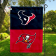 Texans vs Buccaneers House Divided Flag, NFL House Divided Flag