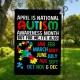 April is National Autism Awareness Month Flag, Autism Acceptance Garden Flag